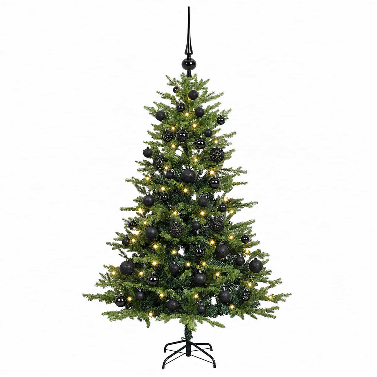vidaXL Sztuczna choinka z bombką 120 cm 150 LED Ciepła biel