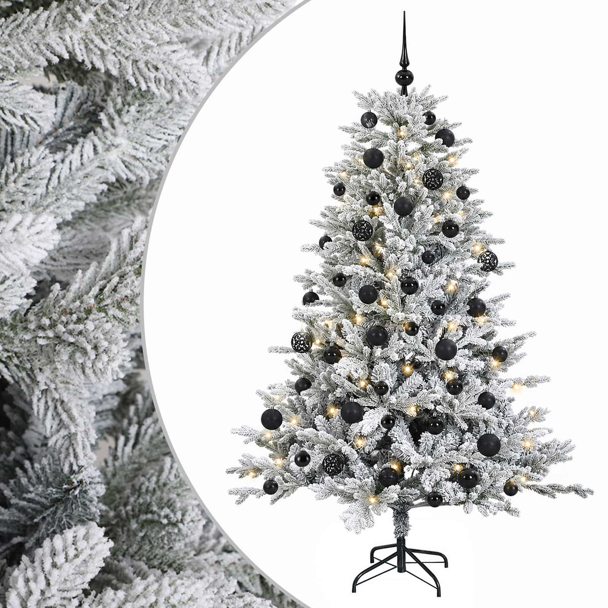 vidaXL Sztuczna choinka z bombką 120 cm 150 LED Ciepła biel