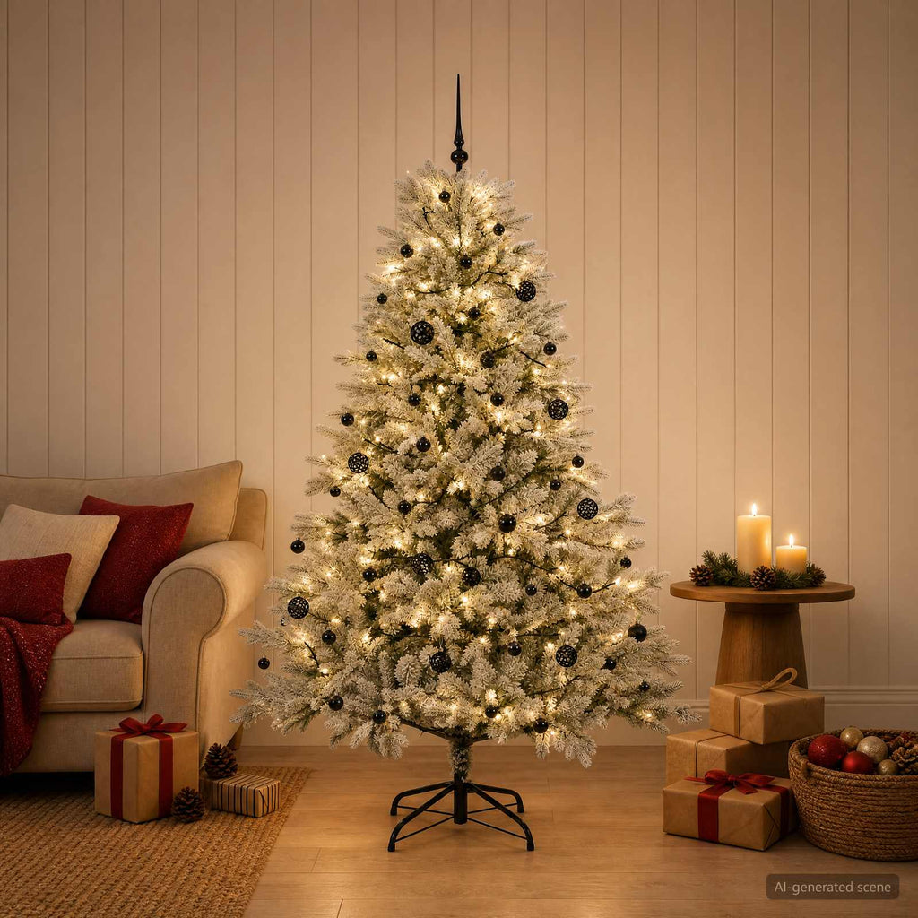 vidaXL Sztuczna choinka z bombką 150 cm 150 LED Ciepła biel