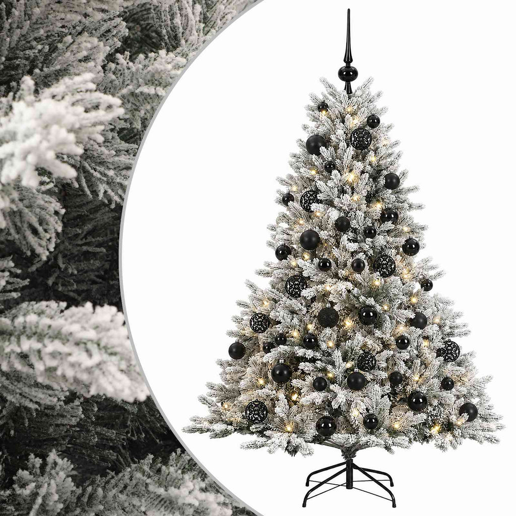 vidaXL Sztuczna choinka z bombką 120 cm 150 LED Ciepła biel