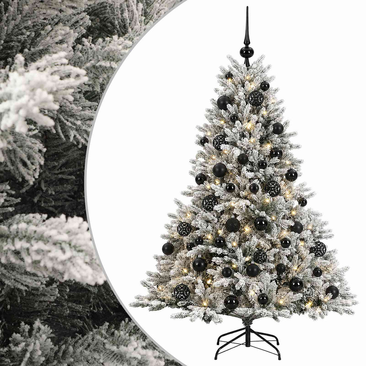 vidaXL Sztuczna choinka z bombką 120 cm 150 LED Ciepła biel