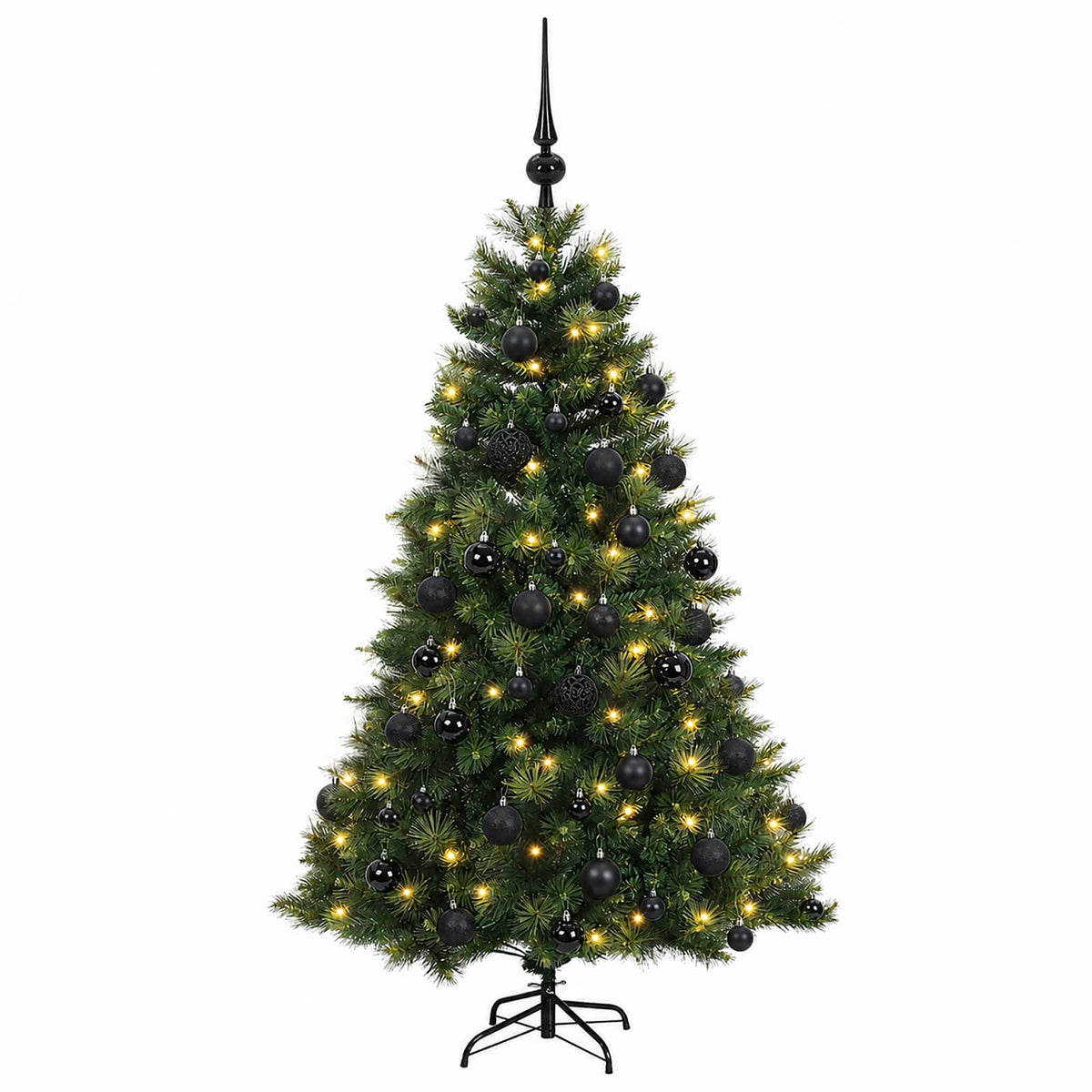 vidaXL Sztuczna choinka z bombką 120 cm 150 LED Ciepła biel