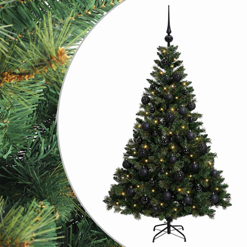 vidaXL Sztuczna choinka z bombką 120 cm 150 LED Ciepła biel