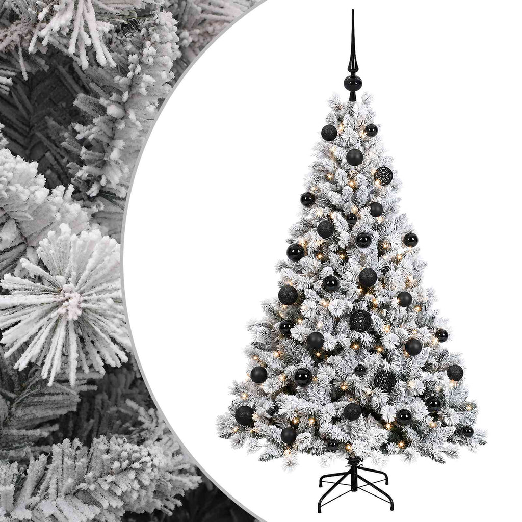 vidaXL Sztuczna choinka z bombkami 120 cm 150 LED Ciepła biel
