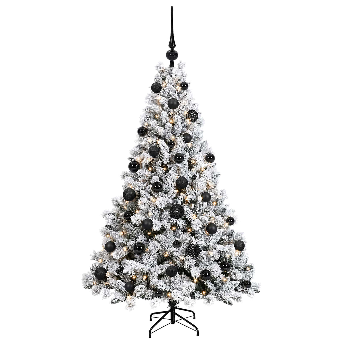 vidaXL Sztuczna choinka z bombkami 120 cm 150 LED Ciepła biel