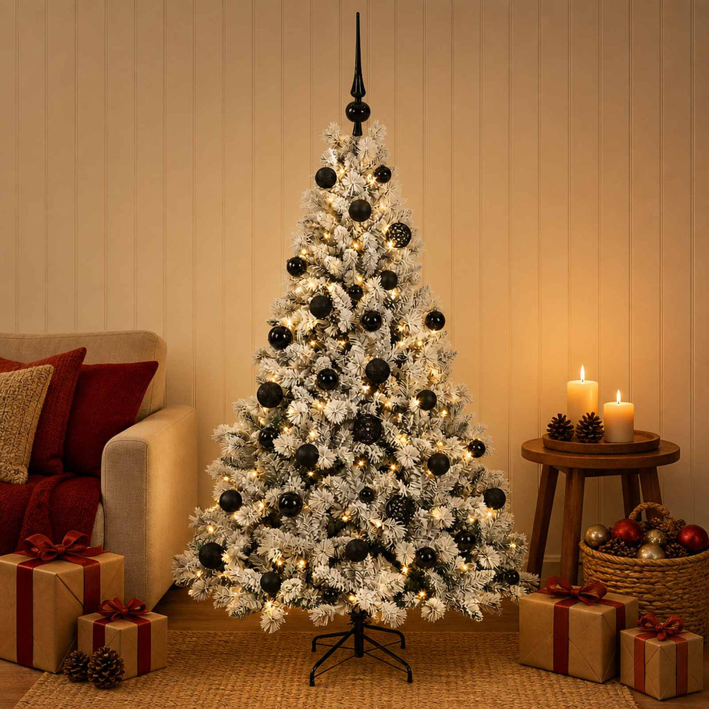 vidaXL Sztuczna choinka z bombkami 120 cm 150 LED Ciepła biel