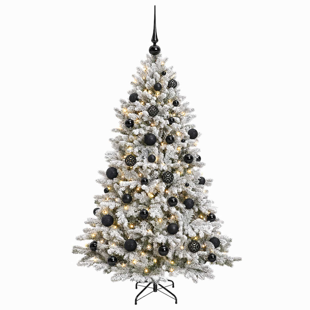 vidaXL Sztuczna choinka z bombkami 150 cm 150 LED Ciepła biel