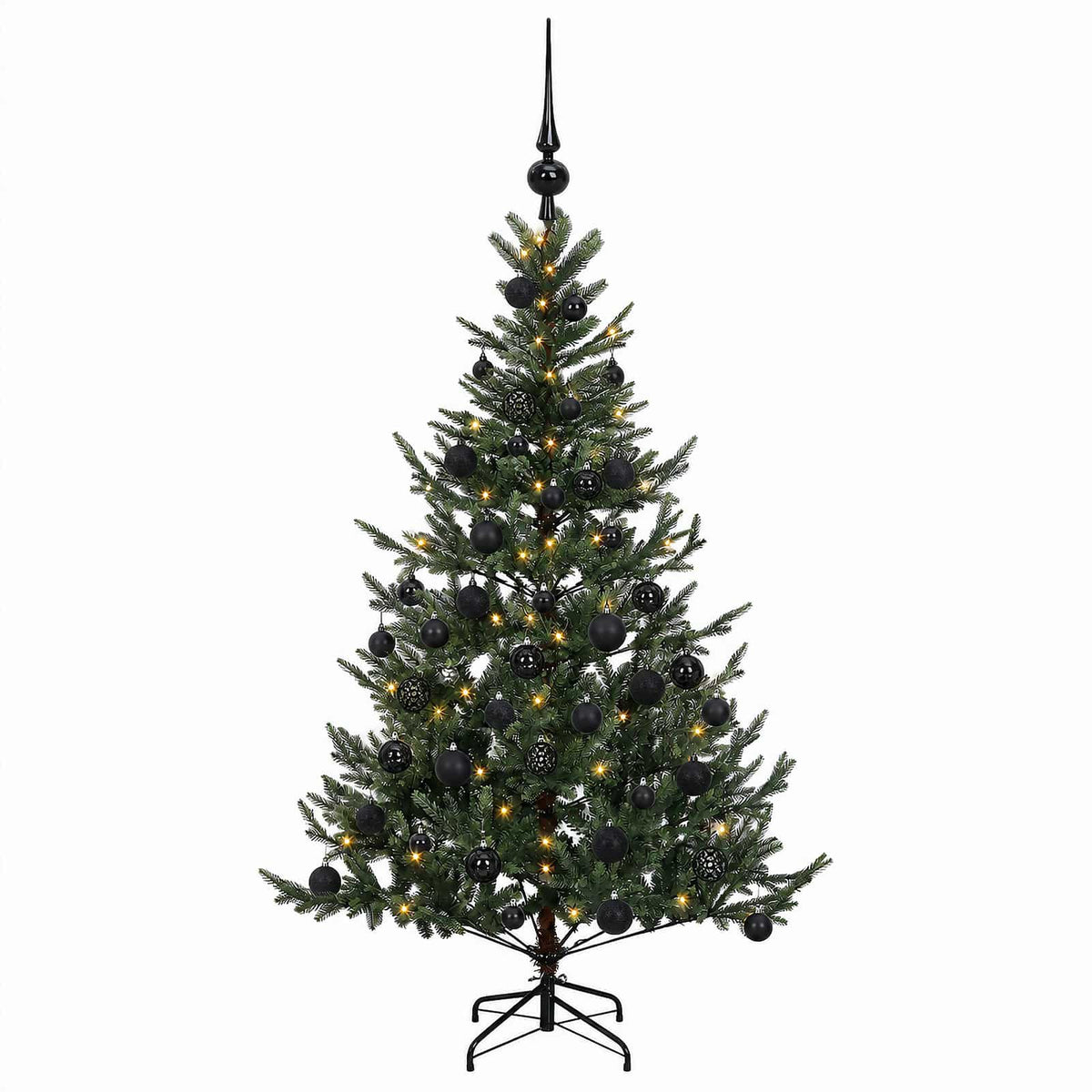 vidaXL Sztuczna choinka z bombką 120 cm 150 LED Ciepła biel