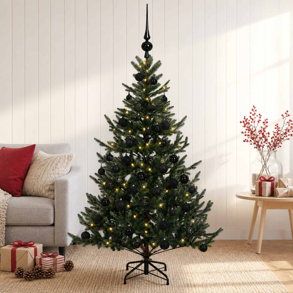 vidaXL Sztuczna choinka z bombką 120 cm 150 LED Ciepła biel