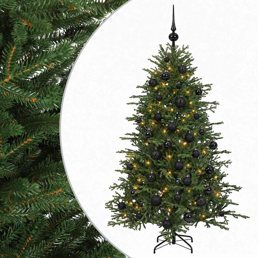 vidaXL Sztuczna choinka z bombką 120 cm 150 LED Ciepła biel