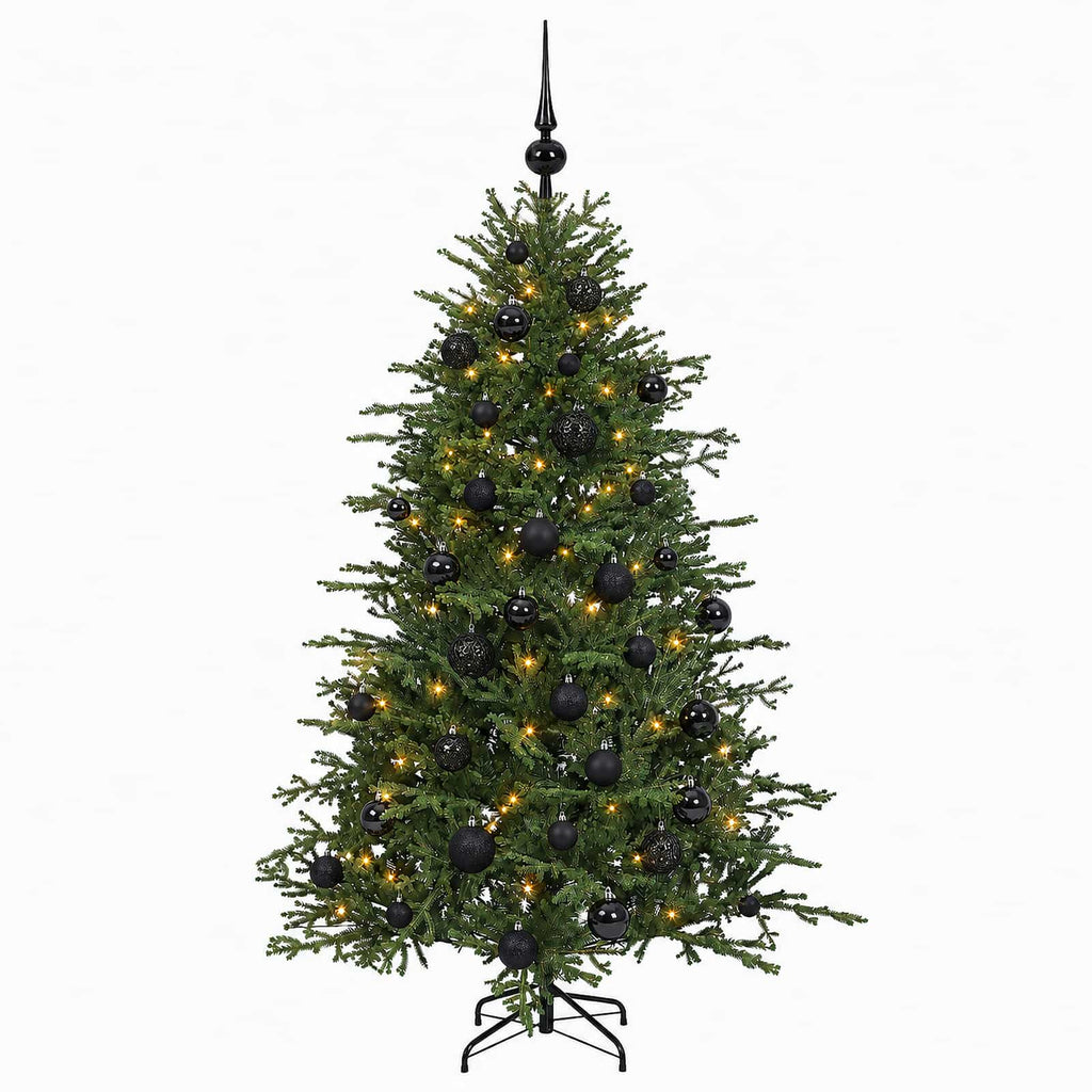 vidaXL Sztuczna choinka z bombką 120 cm 150 LED Ciepła biel