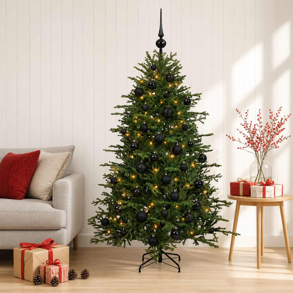 vidaXL Sztuczna choinka z bombką 120 cm 150 LED Ciepła biel