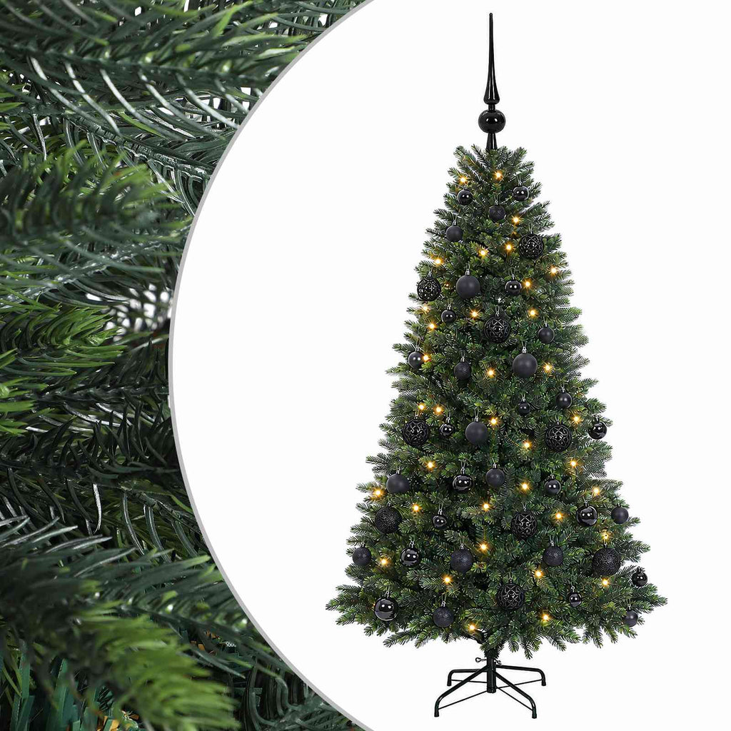 vidaXL Sztuczna choinka z bombkami 120 cm 150 LED Ciepła biel