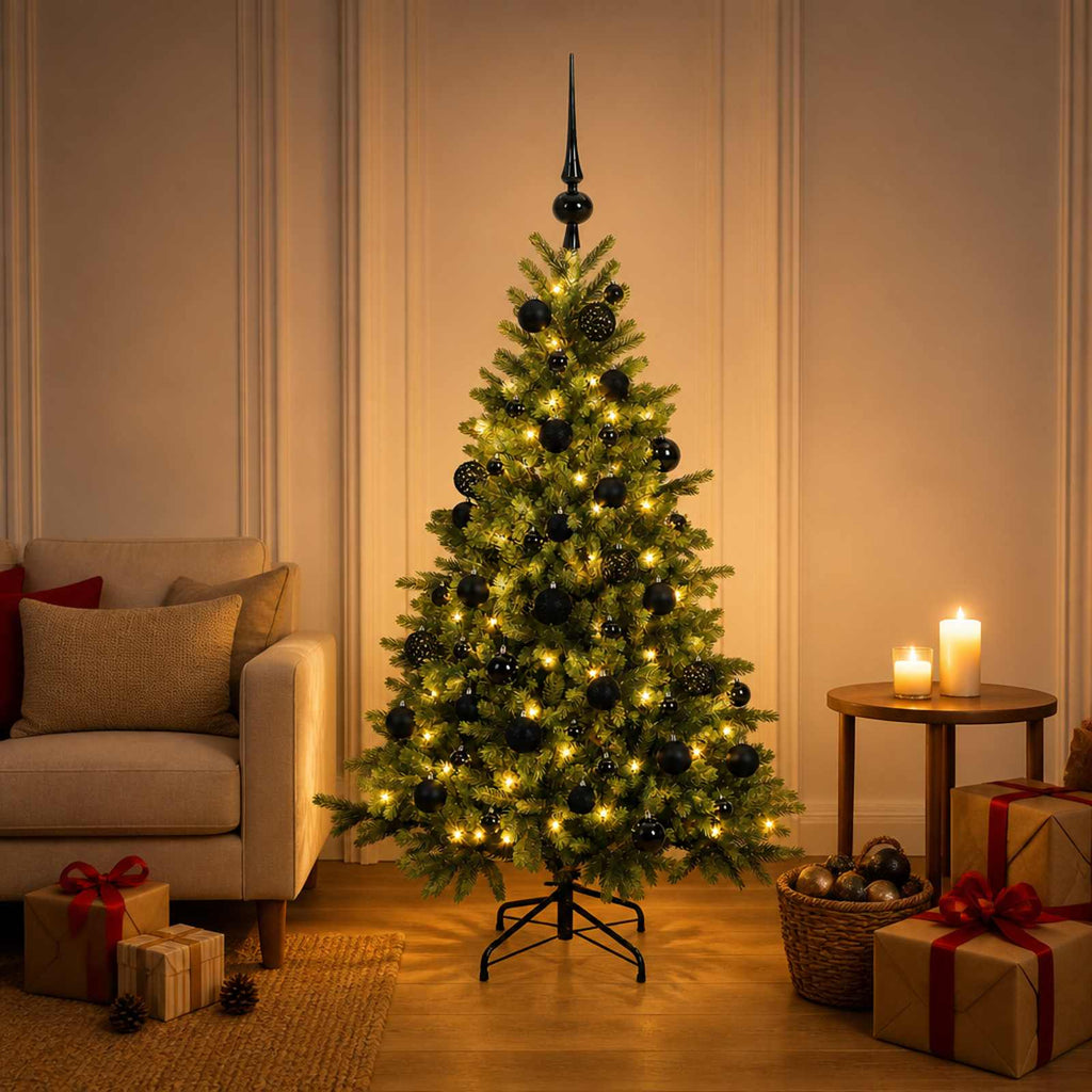 vidaXL Sztuczna choinka z bombką 150 cm 150 LED Ciepła biel