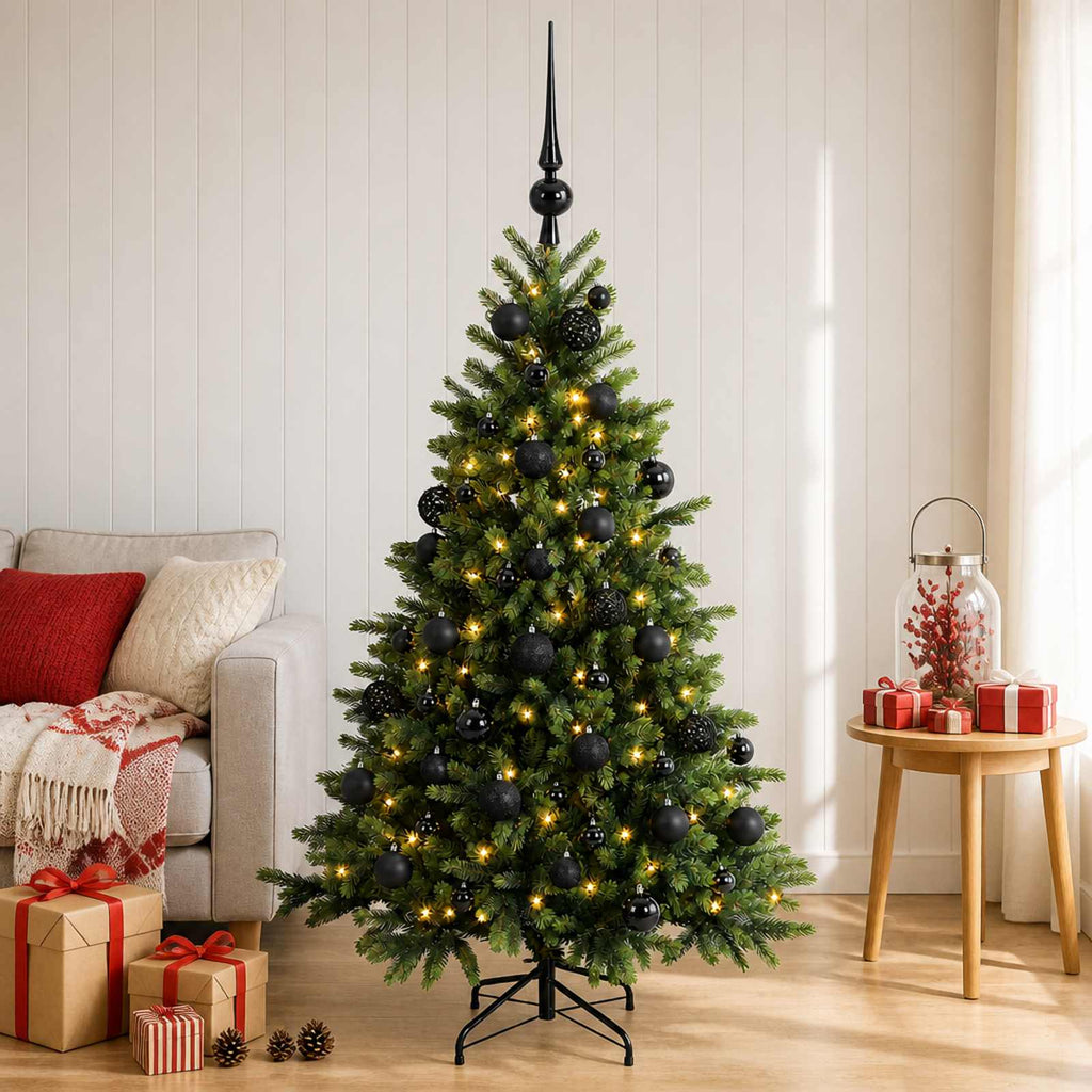 vidaXL Sztuczna choinka z bombką 150 cm 150 LED Ciepła biel