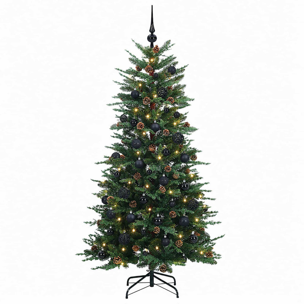 vidaXL Sztuczna choinka z zawiasami 150 cm 150 LED Ciepła biel