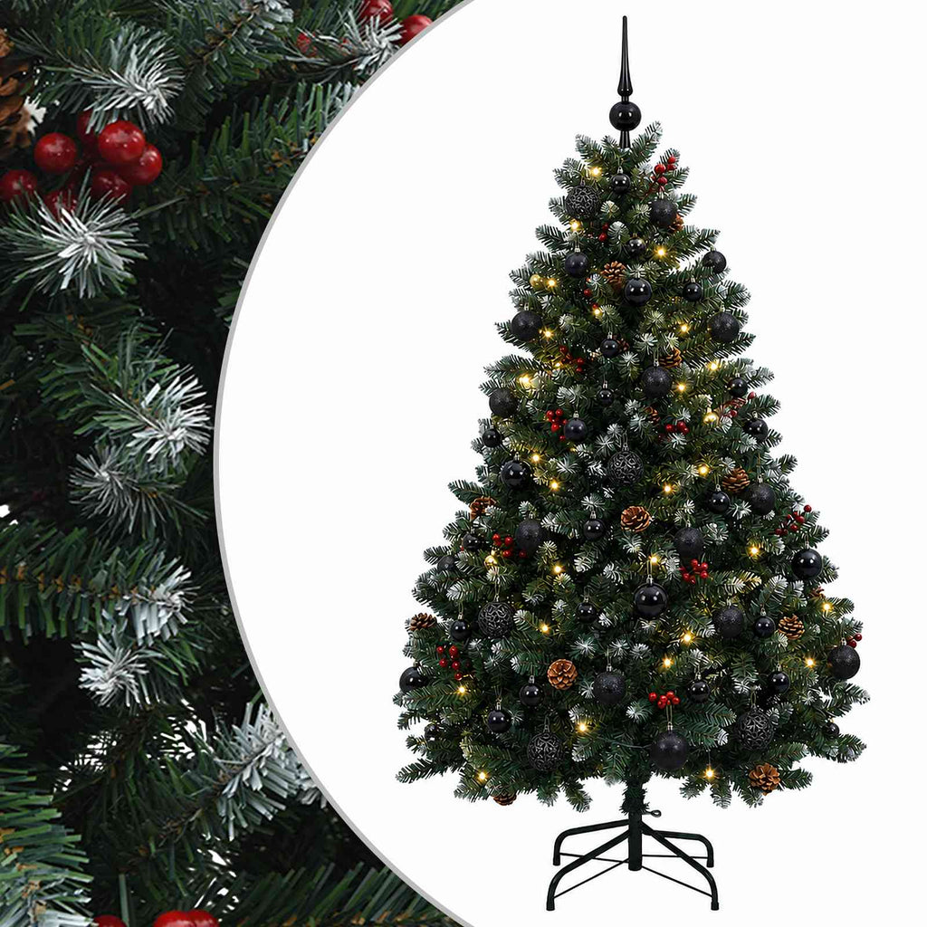 vidaXL Sztuczna choinka zielona z bombką 150 cm 150 LED Ciepła biel