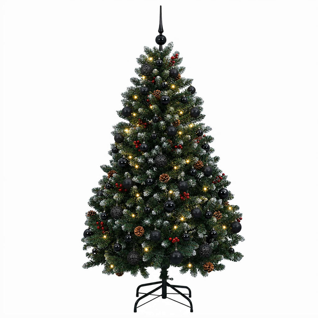 vidaXL Sztuczna choinka zielona z bombką 150 cm 150 LED Ciepła biel