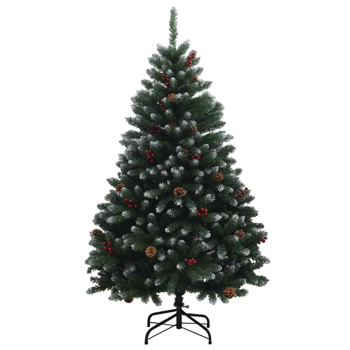 vidaXL Sztuczna choinka zielona z bombką 150 cm 150 LED Ciepła biel