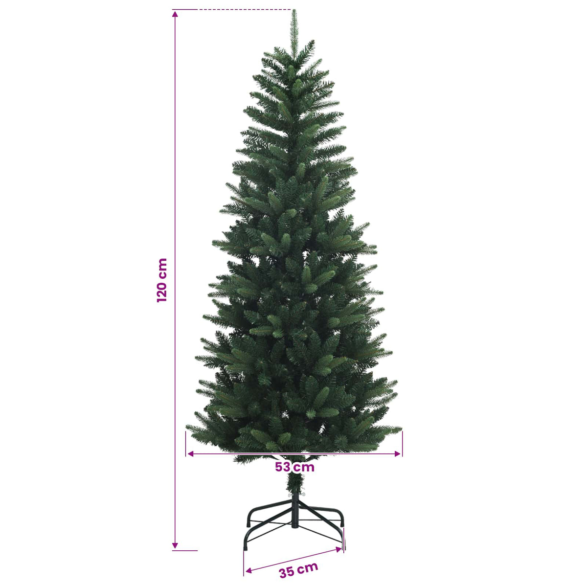 vidaXL Sztuczna choinka z bombkami 120 cm 150 LED Ciepła biel PE i PVC