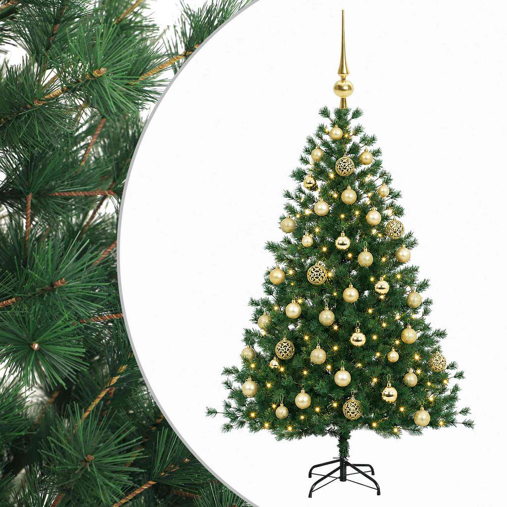 vidaXL Sztuczna choinka z bombką 150 cm 150 LED Ciepła biel