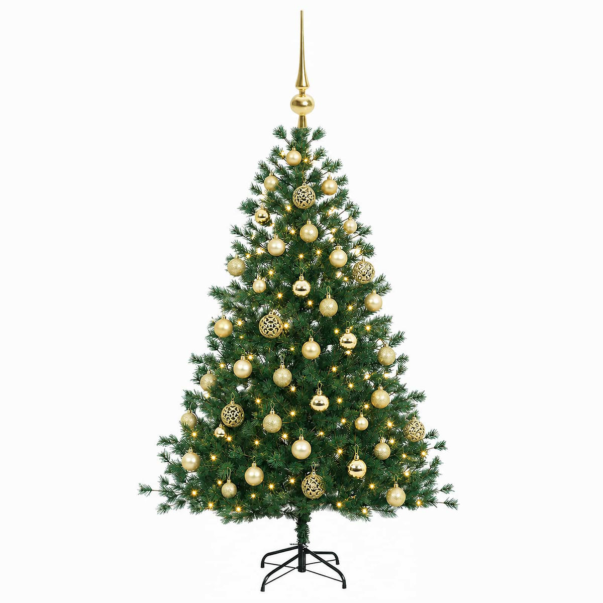 vidaXL Sztuczna choinka z bombką 150 cm 150 LED Ciepła biel
