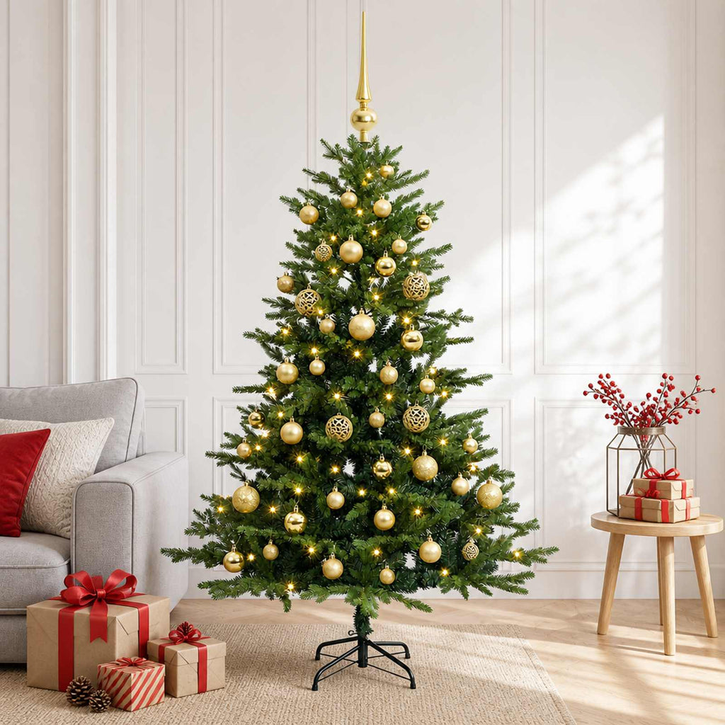 vidaXL Sztuczna choinka z bombką 150 cm 150 LED Ciepła biel