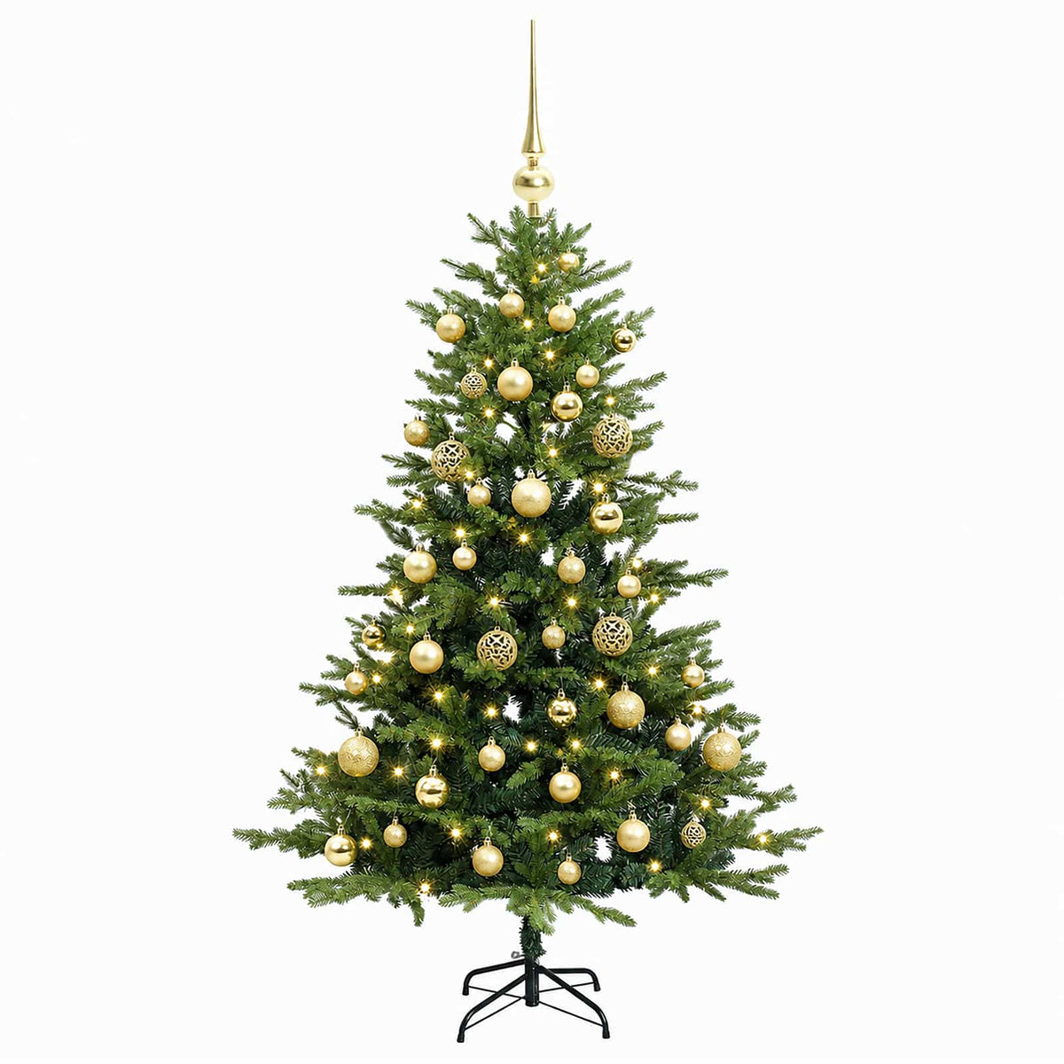 vidaXL Sztuczna choinka z bombką 150 cm 150 LED Ciepła biel