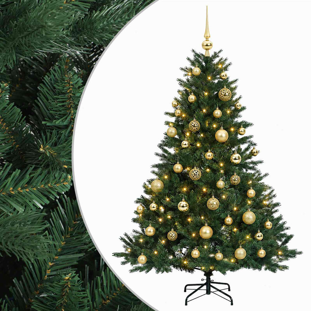 vidaXL Sztuczna choinka z bombką 120 cm 150 LED Ciepła biel