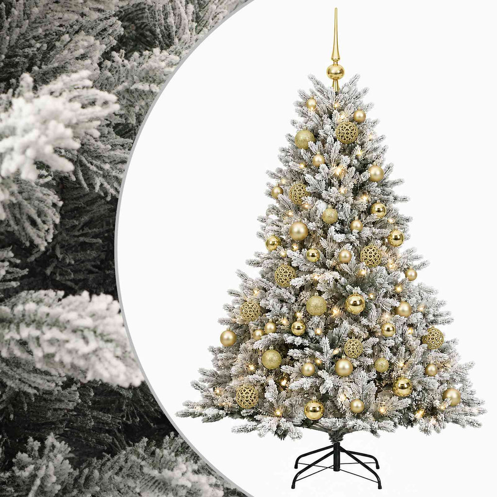 vidaXL Sztuczna choinka z bombką 120 cm 150 LED Ciepła biel