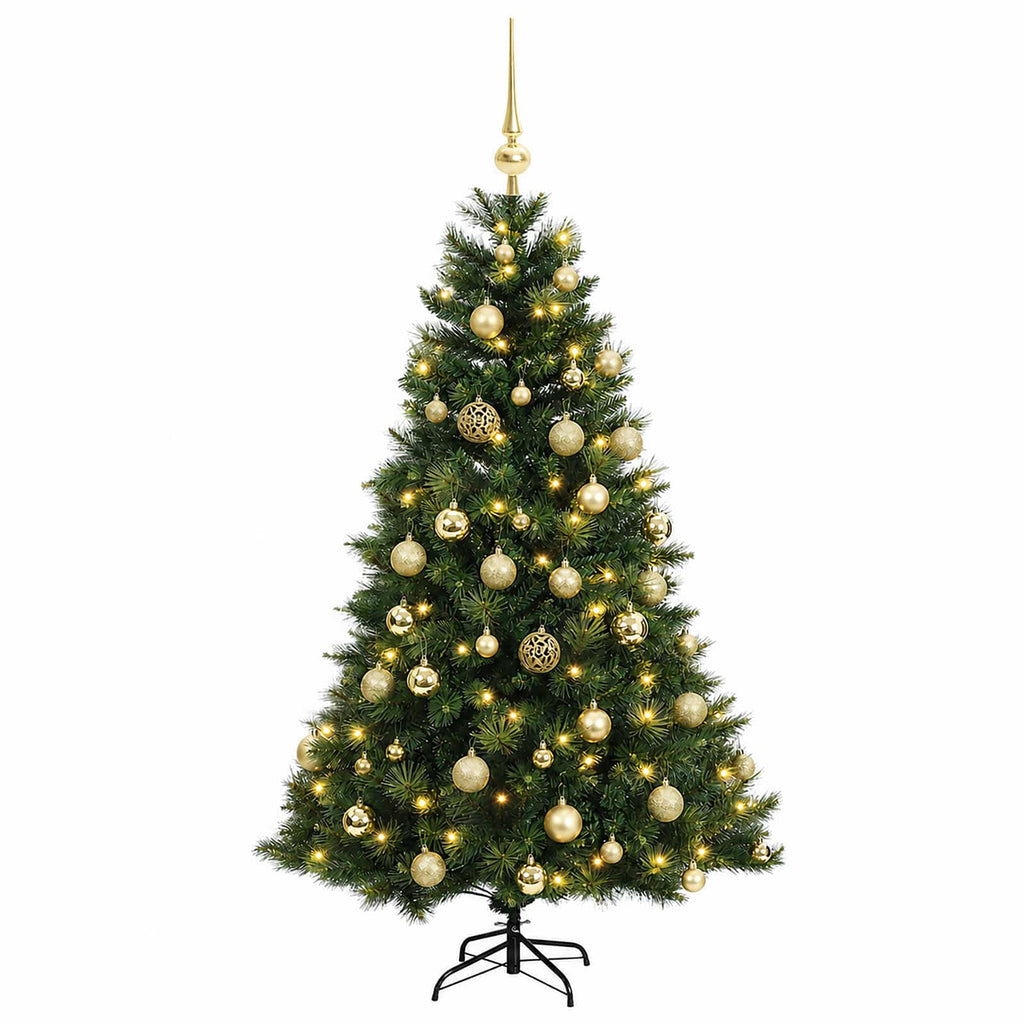 vidaXL Sztuczna choinka z bombką 120 cm 150 LED Ciepła biel