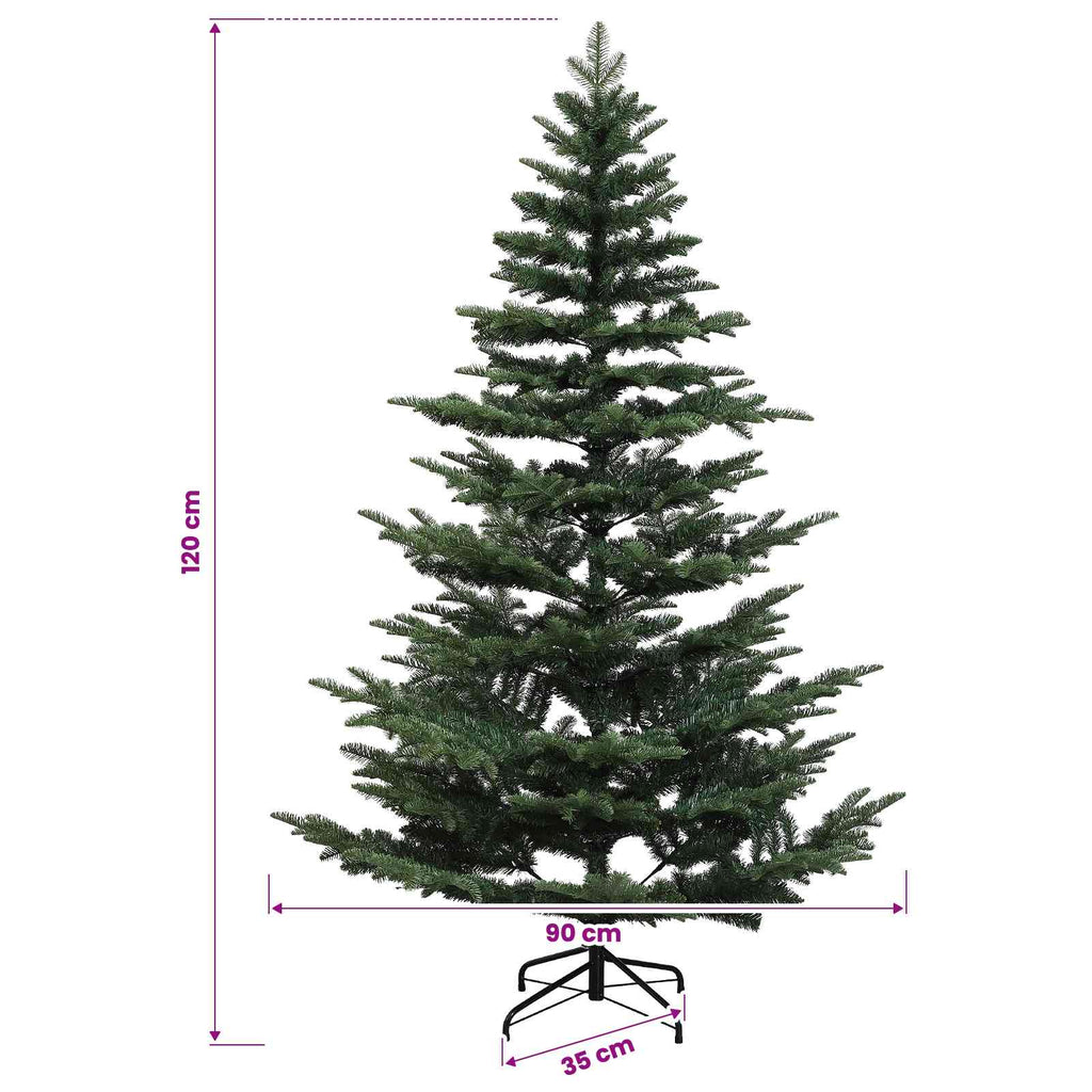 vidaXL Sztuczna choinka z bombką 120 cm 150 LED Ciepła biel PE i PVC