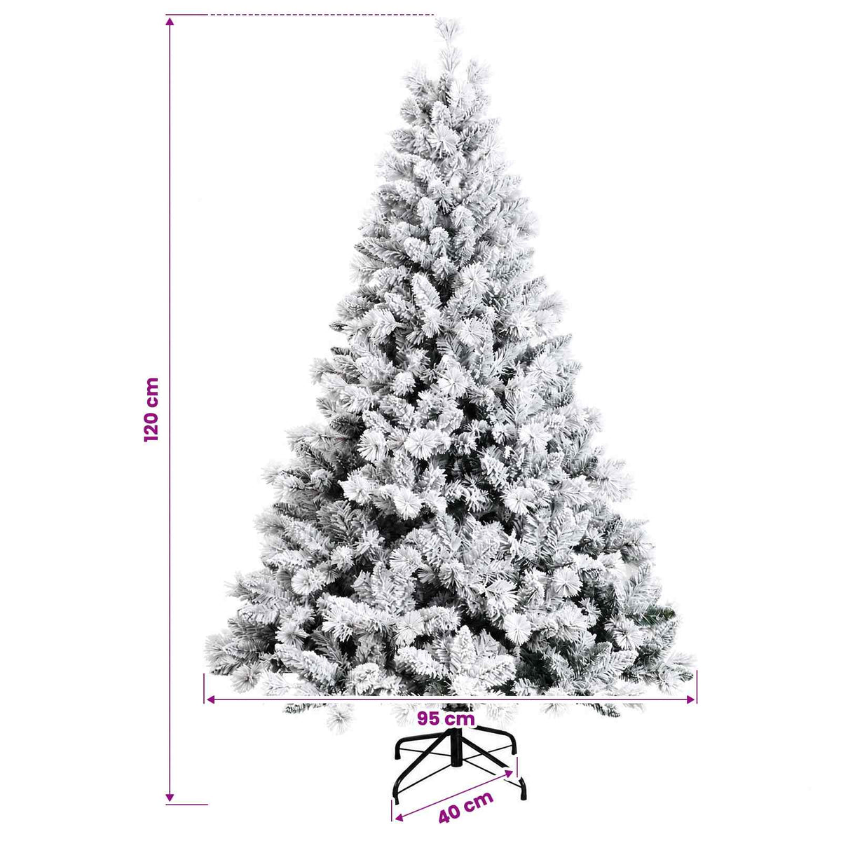 vidaXL Sztuczna choinka z bombkami 120 cm 150 LED Ciepła biel