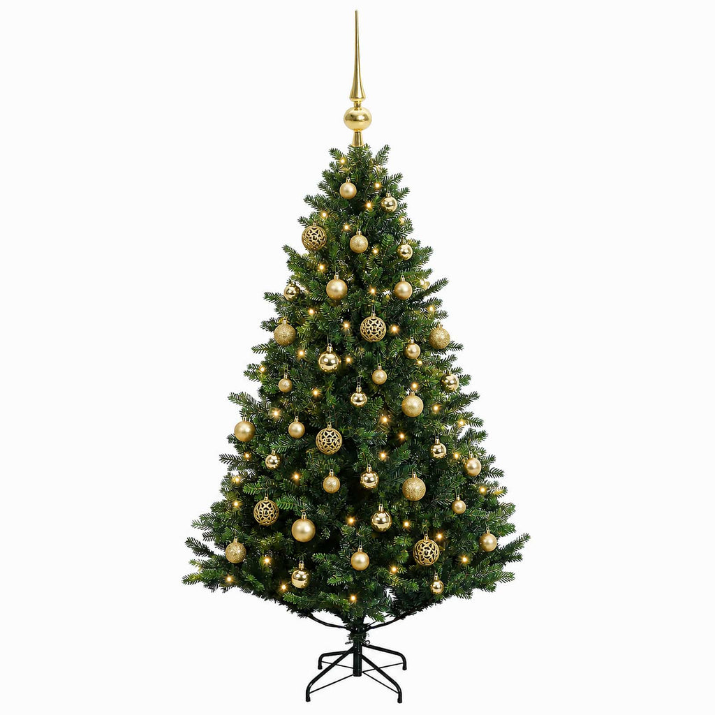 vidaXL Sztuczna choinka z bombkami 120 cm 150 LED Ciepła biel