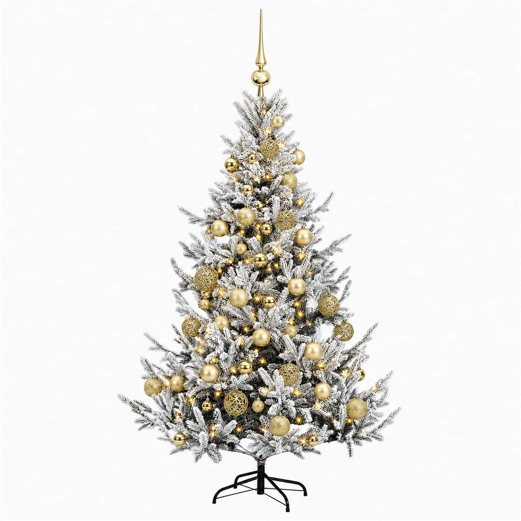vidaXL Sztuczna choinka z bombką 120 cm 150 LED Ciepła biel