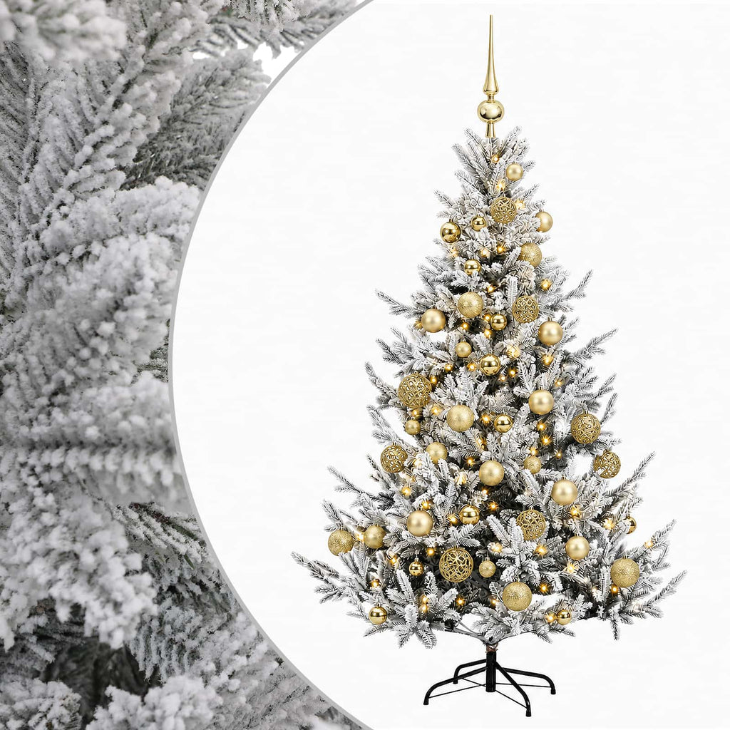 vidaXL Sztuczna choinka z bombką 150 cm 150 LED Ciepła biel