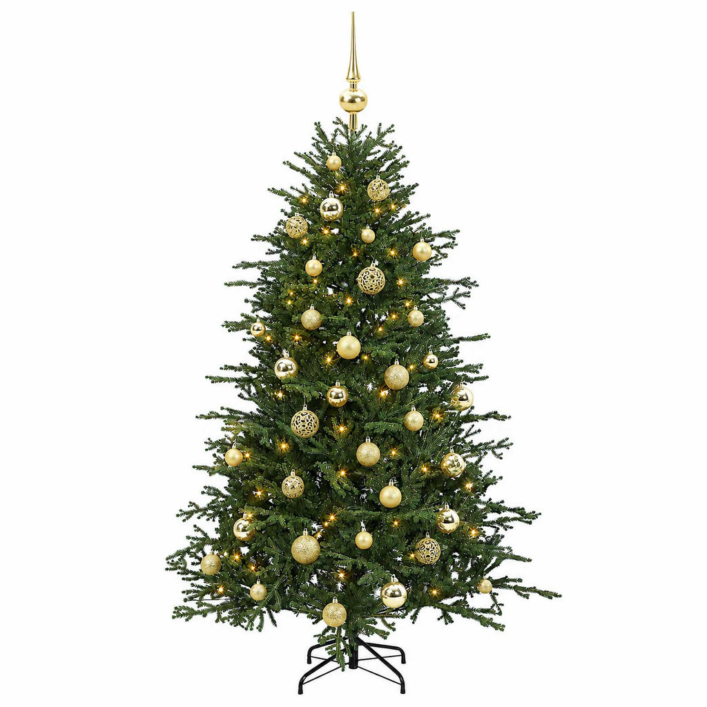 vidaXL Sztuczna choinka z bombką 150 cm 150 LED Ciepła biel