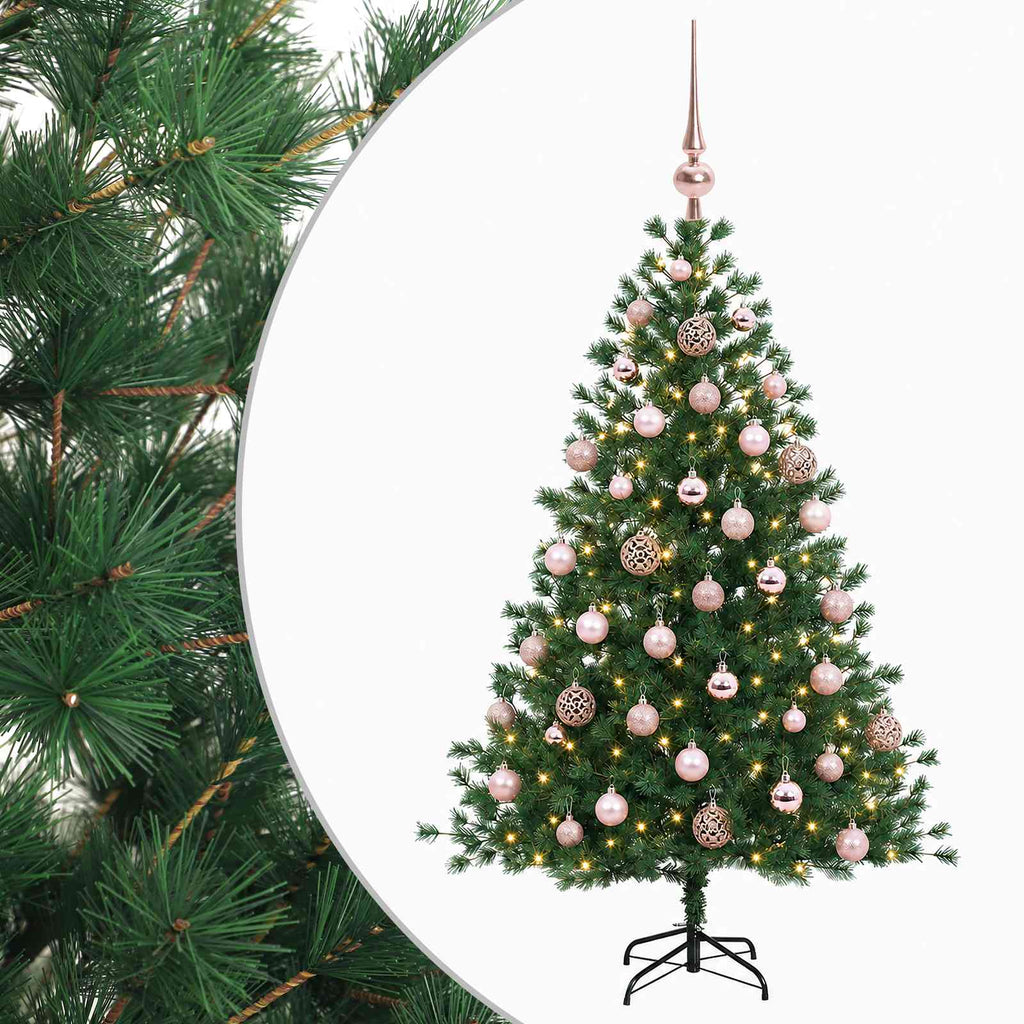 vidaXL Sztuczna choinka z bombką 150 cm 150 LED Ciepła biel
