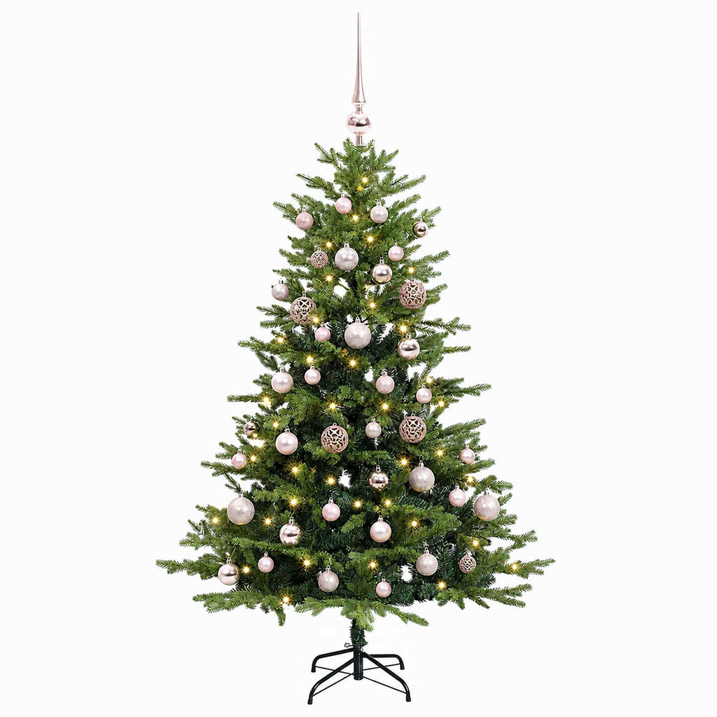 vidaXL Sztuczna choinka z bombkami 120 cm 150 LED Ciepła biel