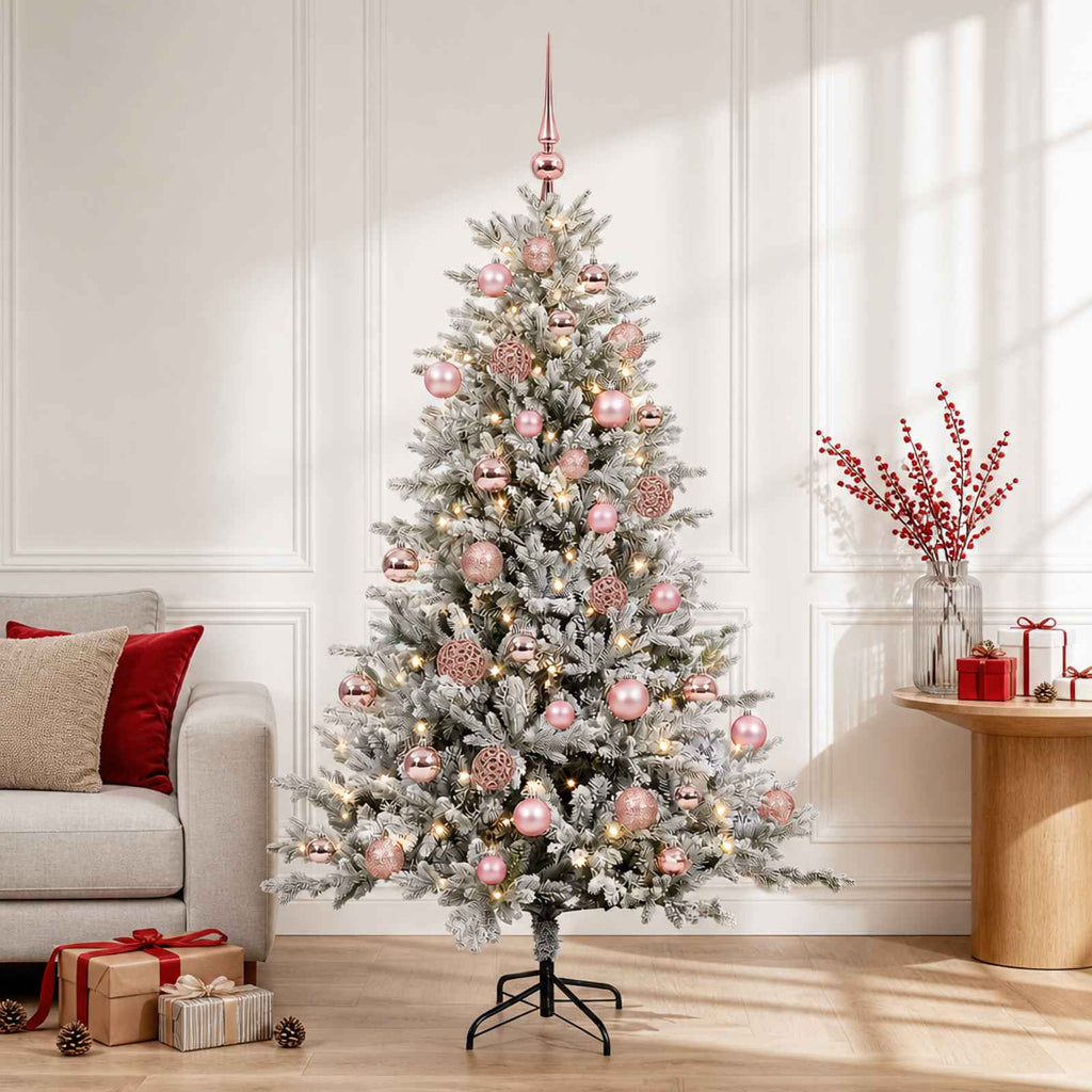 vidaXL Sztuczna choinka z bombką 120 cm 150 LED Ciepła biel