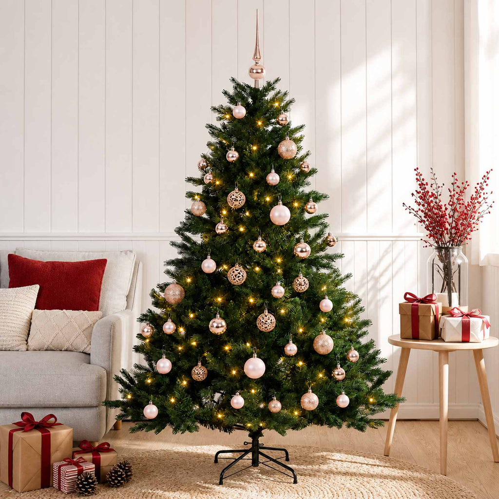 vidaXL Sztuczna choinka z bombką 150 cm 150 LED Ciepła biel