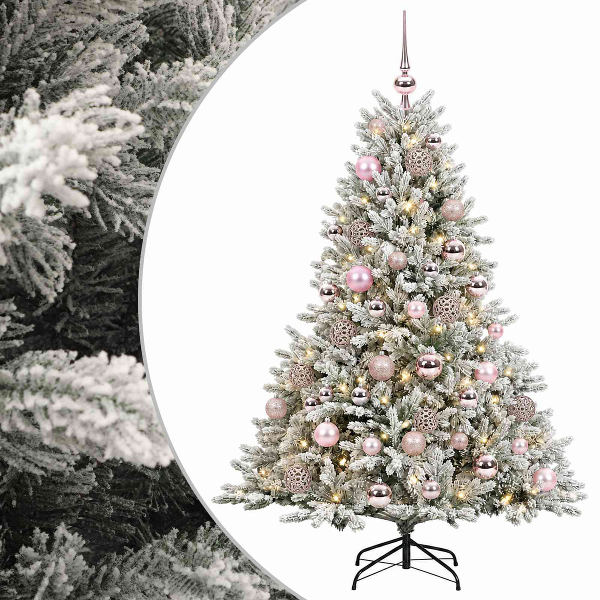 vidaXL Sztuczna choinka z bombką 120 cm 150 LED Ciepła biel