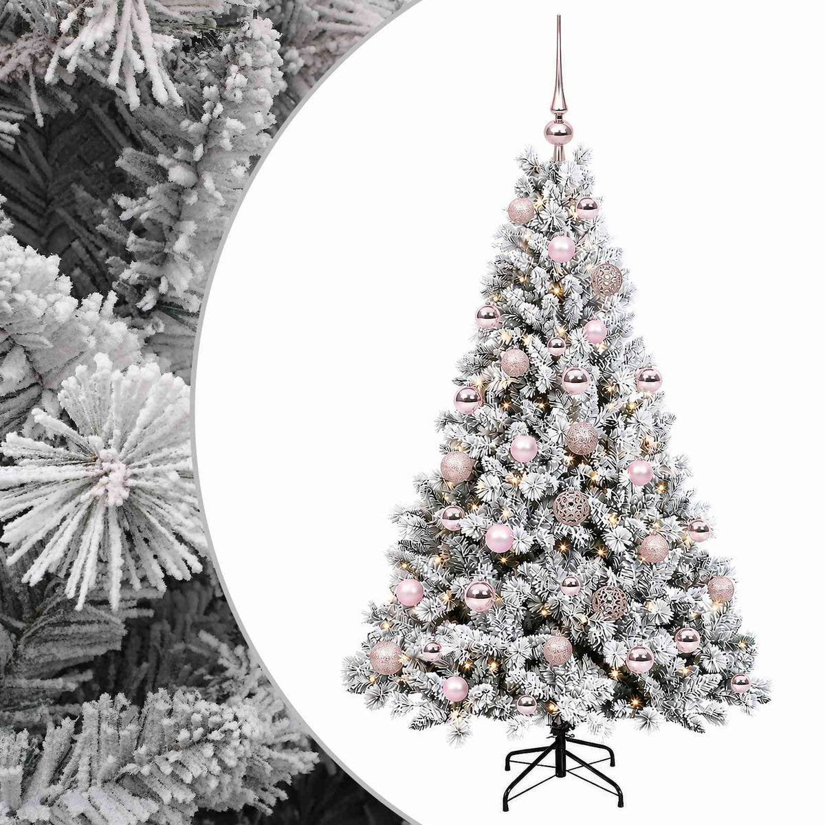 vidaXL Sztuczna choinka z bombką 120 cm 150 LED Ciepła biel