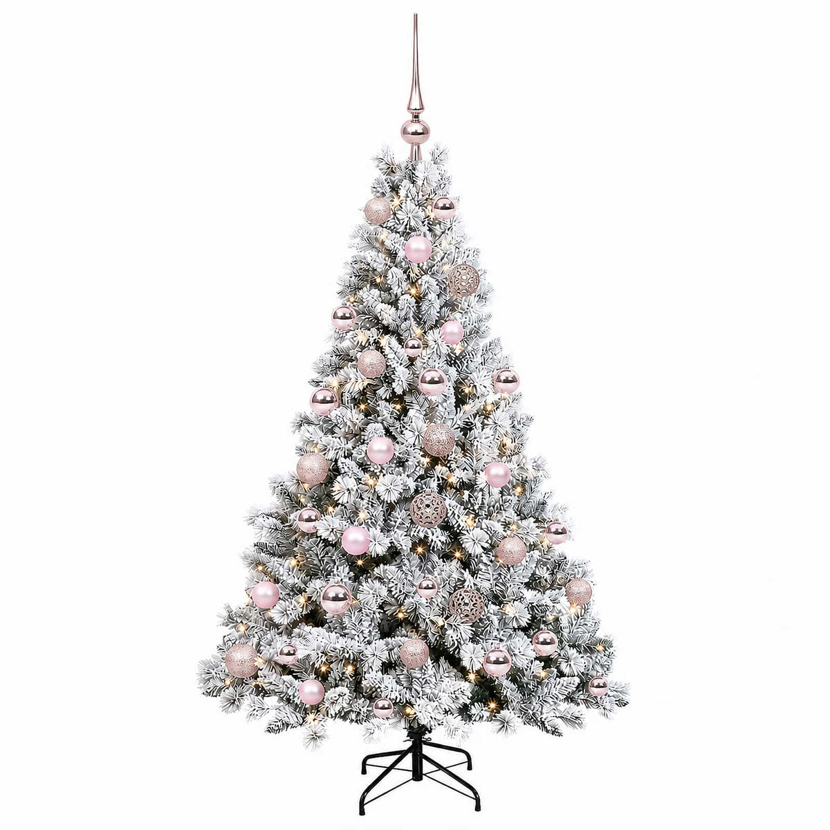 vidaXL Sztuczna choinka z bombką 120 cm 150 LED Ciepła biel