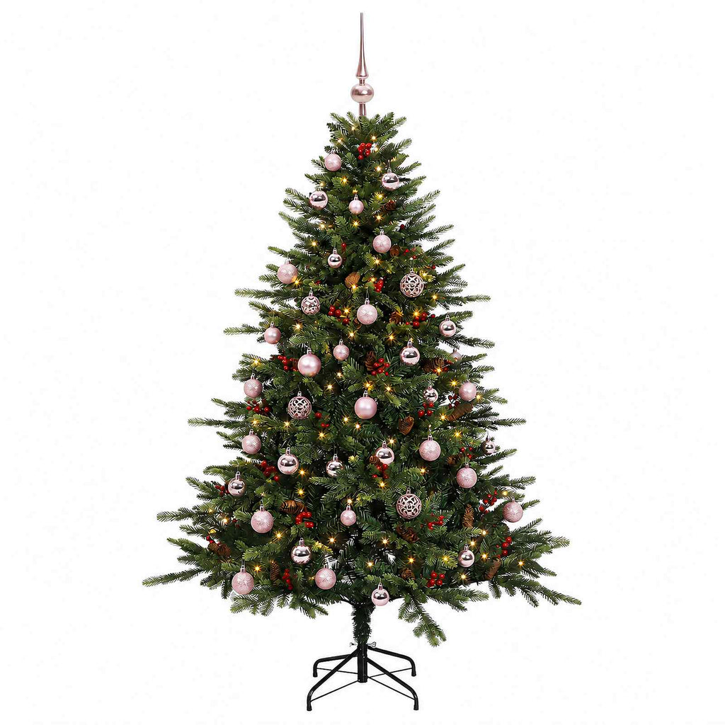 vidaXL Sztuczna choinka z bombką 150 cm 150 LED Ciepła biel