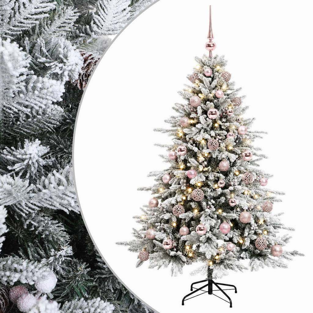vidaXL Sztuczna choinka z bombką 120 cm 150 LED Ciepła biel