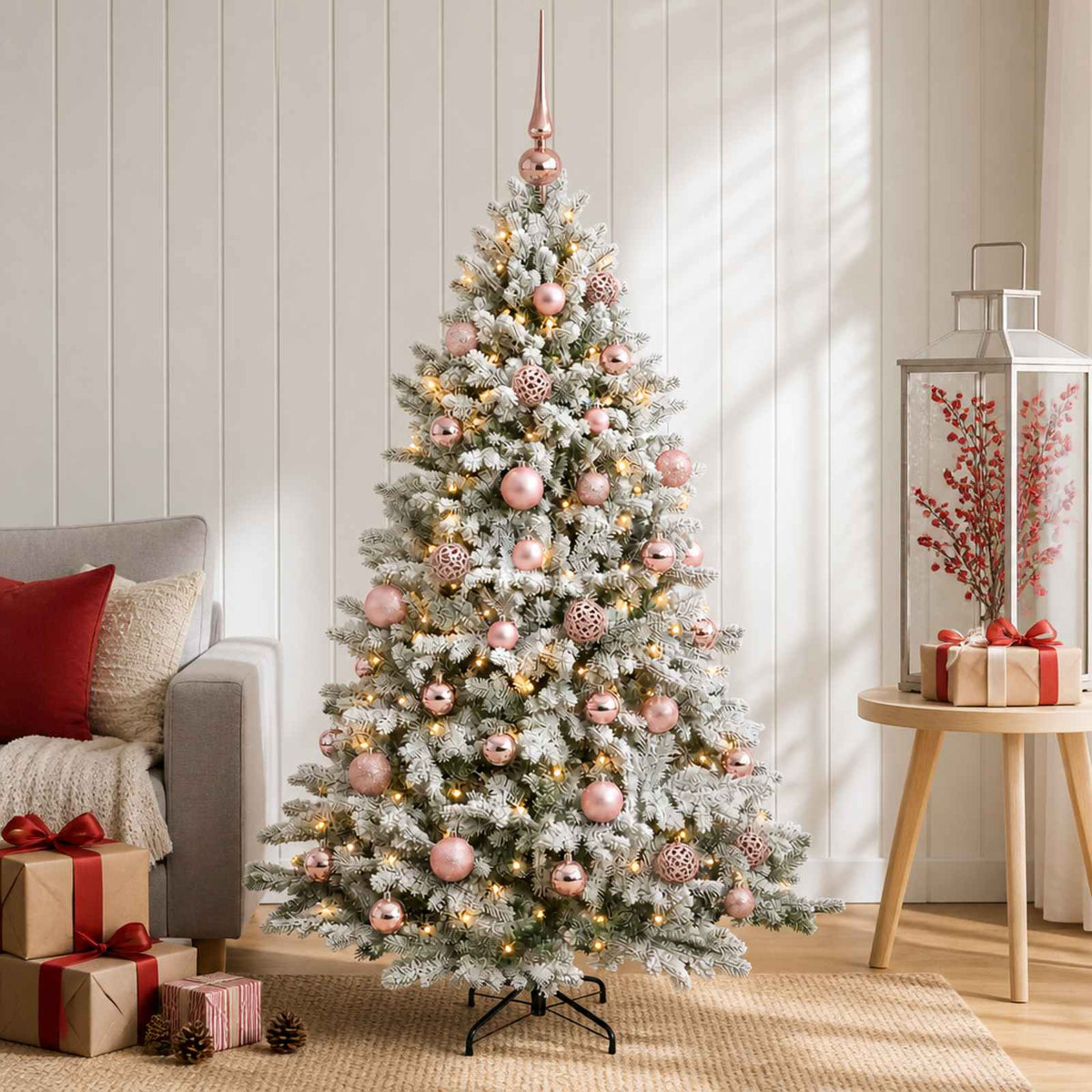 vidaXL Sztuczna choinka z bombką 150 cm 150 LED Ciepła biel