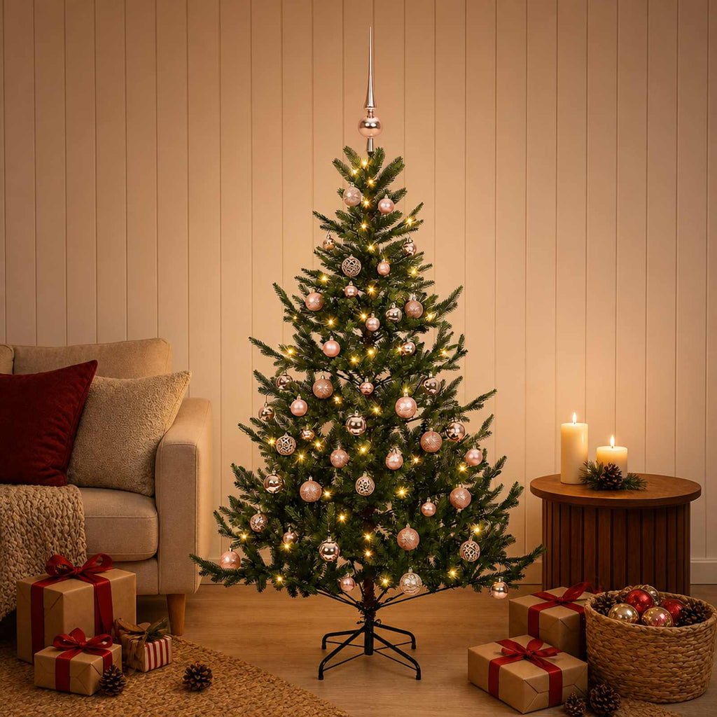 vidaXL Sztuczna choinka z bombką 150 cm 150 LED Ciepła biel