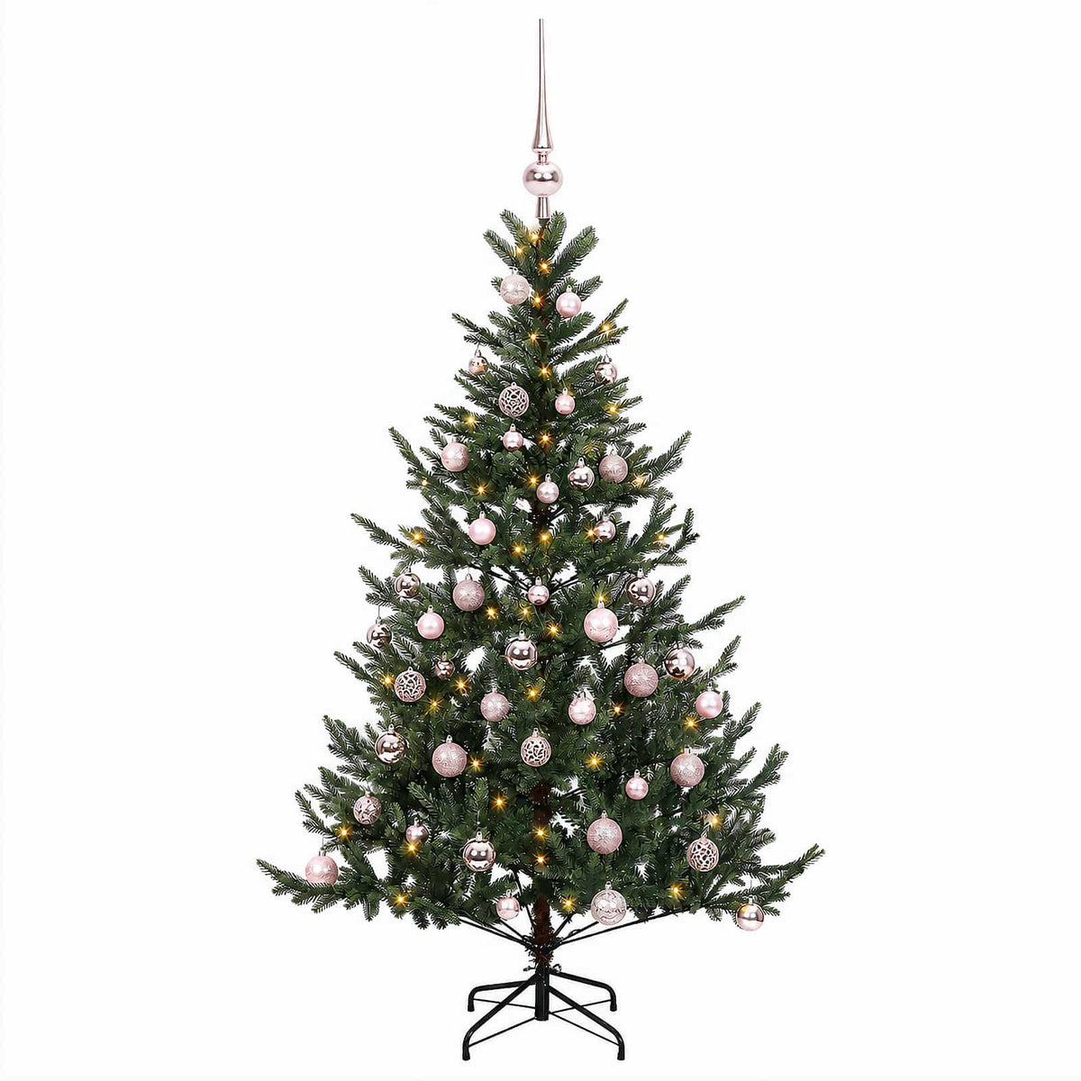 vidaXL Sztuczna choinka z bombką 150 cm 150 LED Ciepła biel