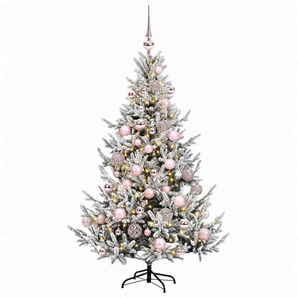 vidaXL Sztuczna choinka z bombką 120 cm 150 LED Ciepła biel